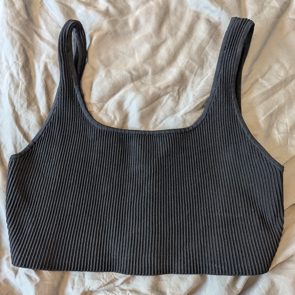 Babaton Ribbed Tank Top in Black